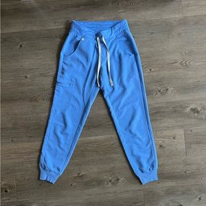 FIGS XXS Petite Zamora™ Jogger Scrub Pants - Ceil Blue